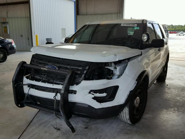 1FM5K8AR8HGA35850 - 2017 FORD EXPLORER P WHITE photo 2