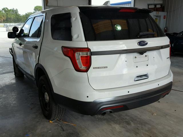 1FM5K8AR8HGA35850 - 2017 FORD EXPLORER P WHITE photo 3