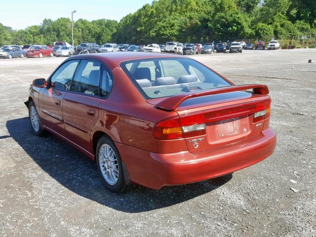 4S3BE625847201843 - 2004 SUBARU LEGACY L S ORANGE photo 3