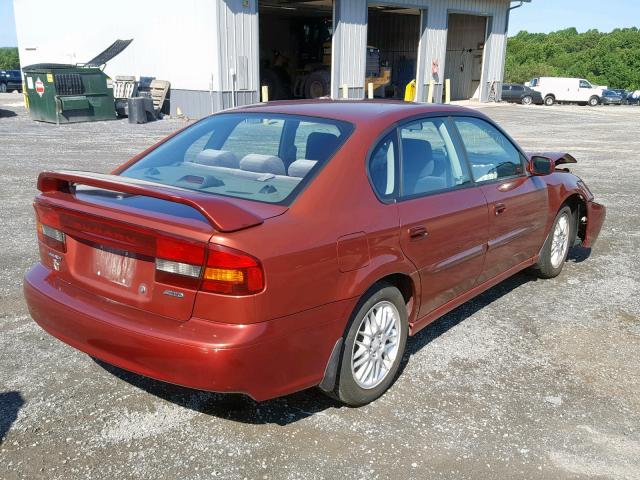 4S3BE625847201843 - 2004 SUBARU LEGACY L S ORANGE photo 4