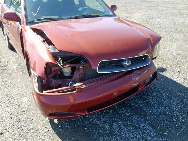 4S3BE625847201843 - 2004 SUBARU LEGACY L S ORANGE photo 9