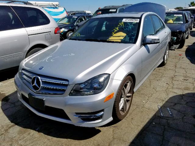 WDDGF4HB1DA806719 - 2013 MERCEDES-BENZ C 250 SILVER photo 2