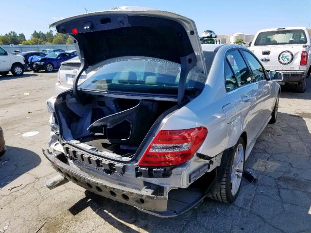 WDDGF4HB1DA806719 - 2013 MERCEDES-BENZ C 250 SILVER photo 4