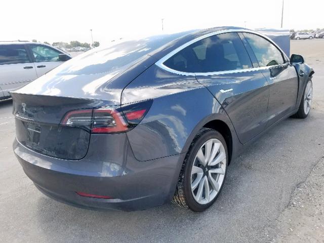 5YJ3E1EAXJF059288 - 2018 TESLA MODEL 3 GRAY photo 4