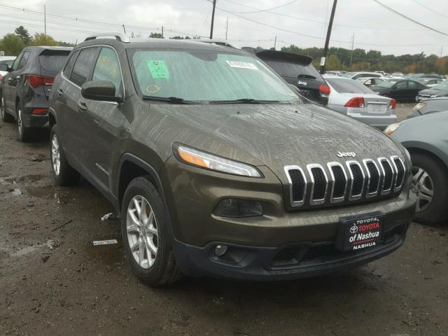 1C4PJMCB0EW244512 - 2014 JEEP CHEROKEE L GREEN photo 1