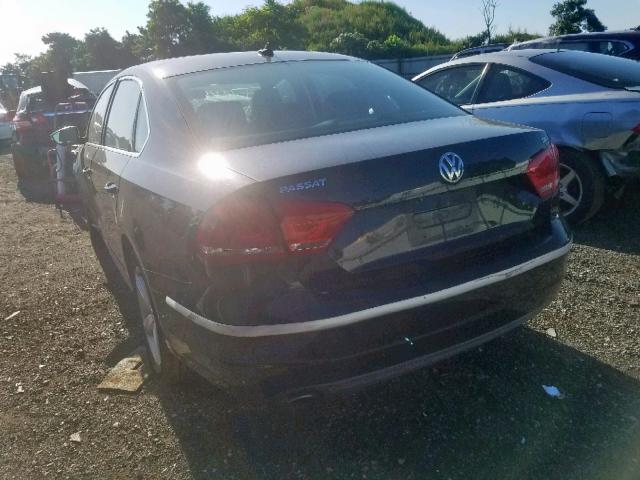 1VWBP7A34CC071563 - 2012 VOLKSWAGEN PASSAT SE BLACK photo 3