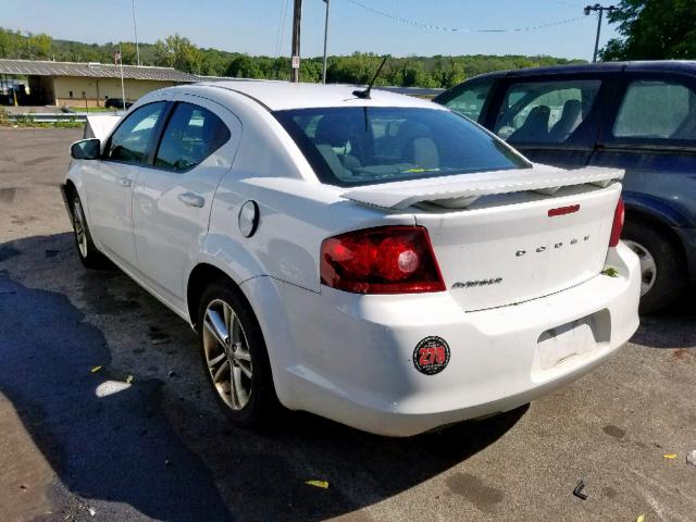 1B3BD1FG2BN548953 - 2011 DODGE AVENGER MA WHITE photo 3