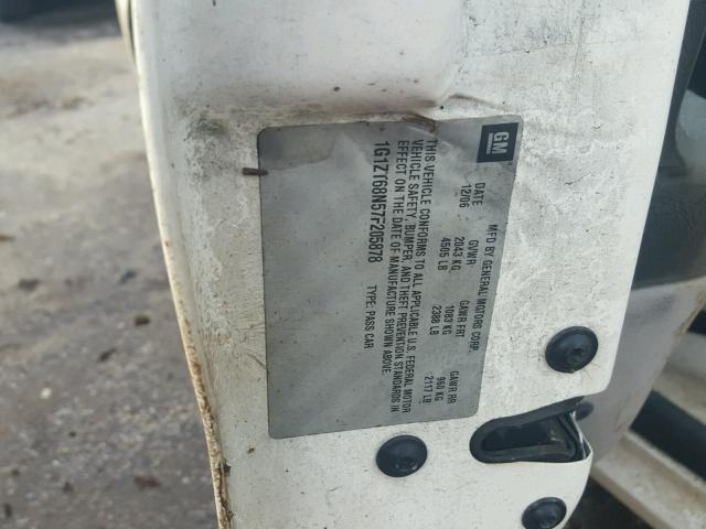 1G1ZT68N57F205878 - 2007 CHEVROLET MALIBU MAX თეთრი ფოტო 10