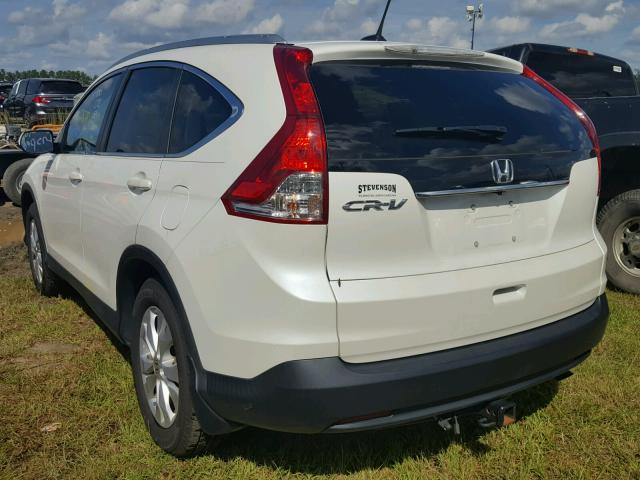 5J6RM3H71EL028680 - 2014 HONDA CR-V EXL WHITE photo 3