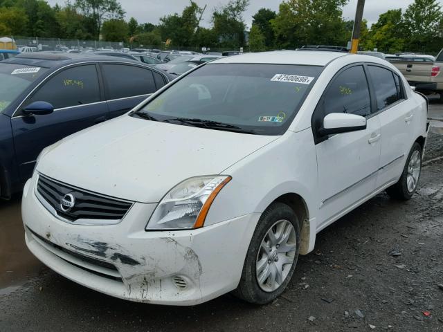 3N1AB6AP2CL724926 - 2012 NISSAN SENTRA 2.0 WHITE photo 2