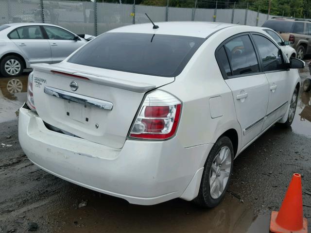 3N1AB6AP2CL724926 - 2012 NISSAN SENTRA 2.0 WHITE photo 4