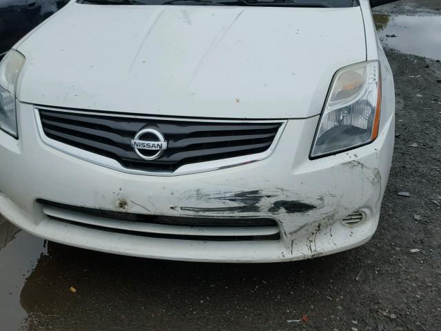 3N1AB6AP2CL724926 - 2012 NISSAN SENTRA 2.0 WHITE photo 9