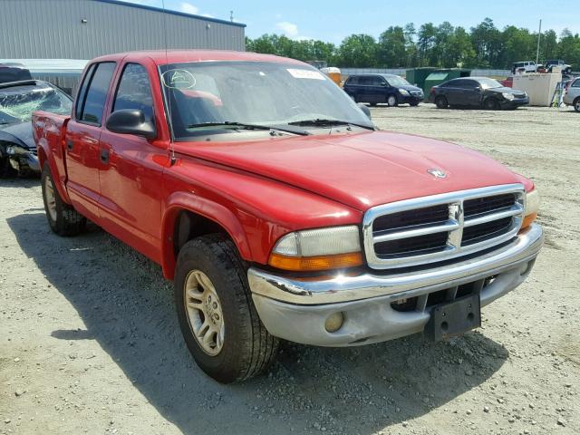 1D7HL48N33S355373 - 2003 DODGE DAKOTA QUA RED photo 1