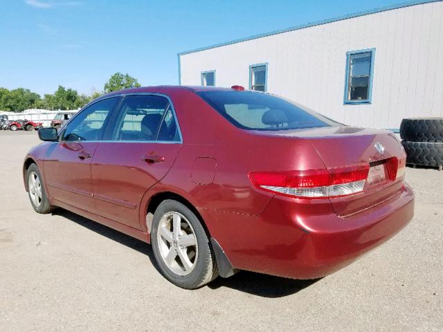 JHMCM56874C013293 - 2004 HONDA ACCORD EX RED photo 3