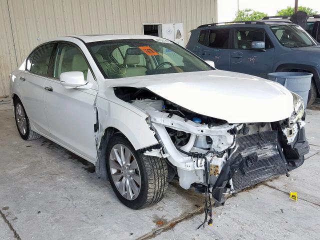 1HGCR3F85EA038053 - 2014 HONDA ACCORD EXL WHITE photo 1