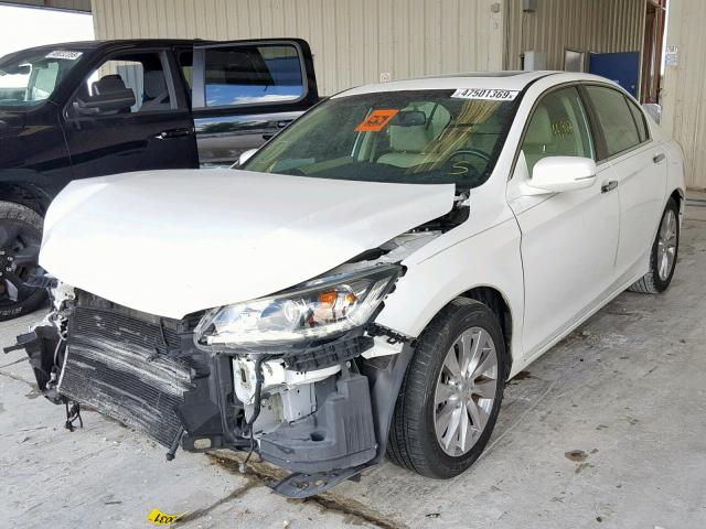 1HGCR3F85EA038053 - 2014 HONDA ACCORD EXL WHITE photo 2