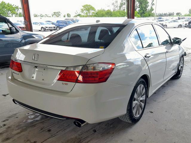 1HGCR3F85EA038053 - 2014 HONDA ACCORD EXL WHITE photo 4