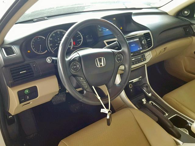 1HGCR3F85EA038053 - 2014 HONDA ACCORD EXL WHITE photo 9