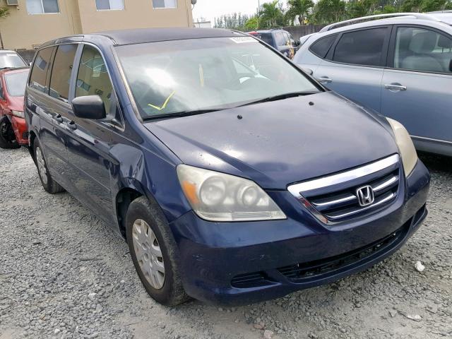 5FNRL38235B130871 - 2005 HONDA ODYSSEY LX BLUE photo 1