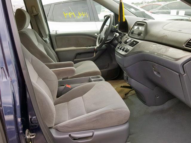 5FNRL38235B130871 - 2005 HONDA ODYSSEY LX BLUE photo 5