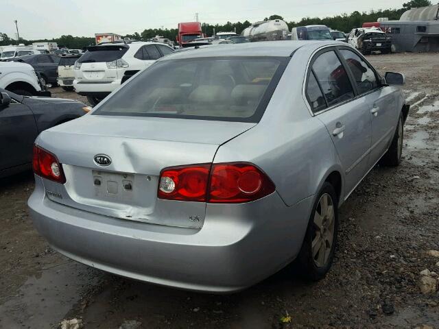 KNAGE123165047740 - 2006 KIA OPTIMA LX SILVER photo 4