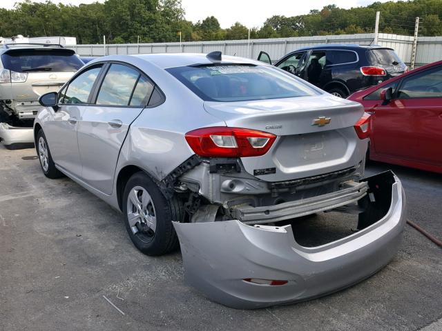 1G1BC5SM6H7147318 - 2017 CHEVROLET CRUZE LS SILVER photo 3