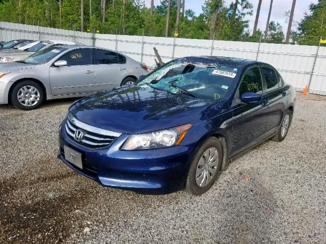 1HGCP2F39BA126071 - 2011 HONDA ACCORD LX BLUE photo 2