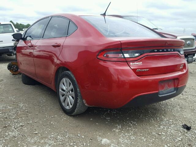 1C3CDFBB6ED860881 - 2014 DODGE DART SXT RED photo 3