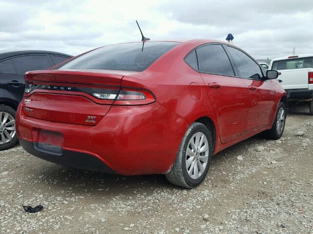 1C3CDFBB6ED860881 - 2014 DODGE DART SXT RED photo 4