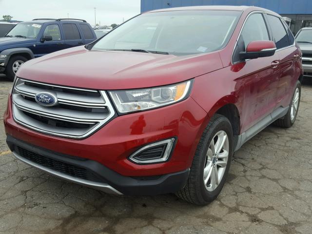 2FMPK4J9XGBC41503 - 2016 FORD EDGE SEL BURGUNDY photo 2