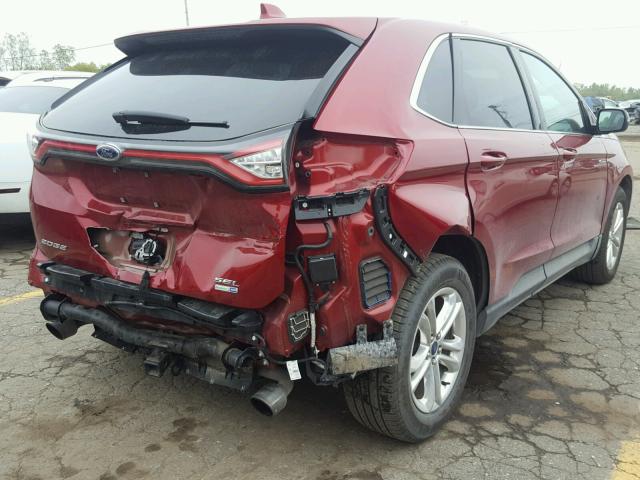 2FMPK4J9XGBC41503 - 2016 FORD EDGE SEL BURGUNDY photo 4