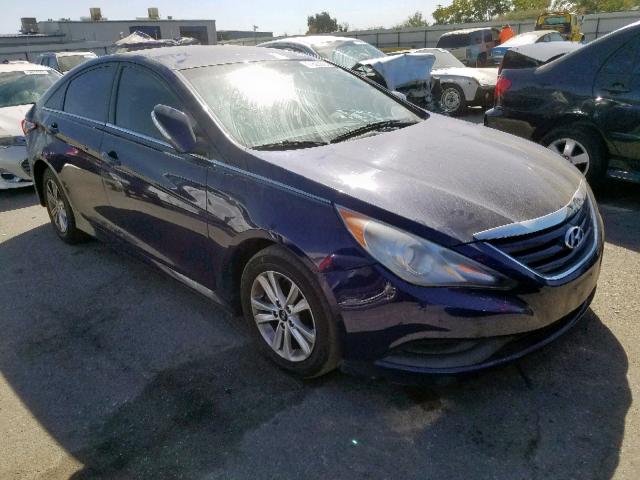 5NPEB4AC7EH891320 - 2014 HYUNDAI SONATA GLS BLUE photo 1