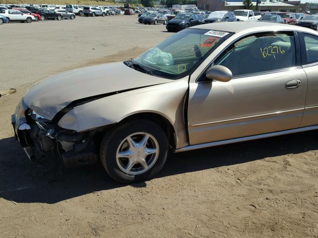 1G3NL12T81C156443 - 2001 OLDSMOBILE ALERO GL GOLD photo 9