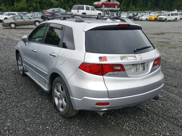 5J8TB18547A018410 - 2007 ACURA RDX TECHNO SILVER photo 3