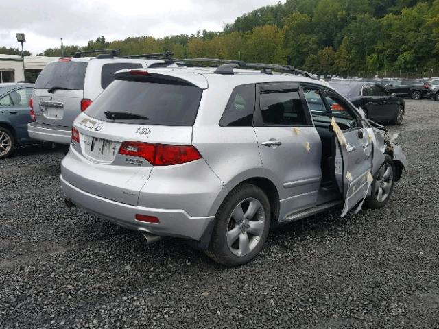 5J8TB18547A018410 - 2007 ACURA RDX TECHNO SILVER photo 4