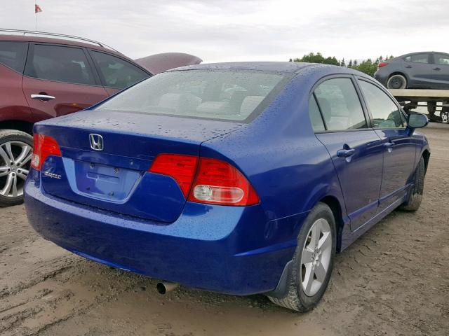 2HGFA16816H030625 - 2006 HONDA CIVIC EX BLUE photo 4