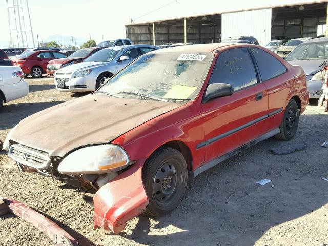 1HGEJ7220VL128661 - 1997 HONDA CIVIC HX RED photo 2