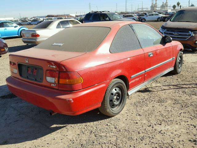 1HGEJ7220VL128661 - 1997 HONDA CIVIC HX RED photo 4