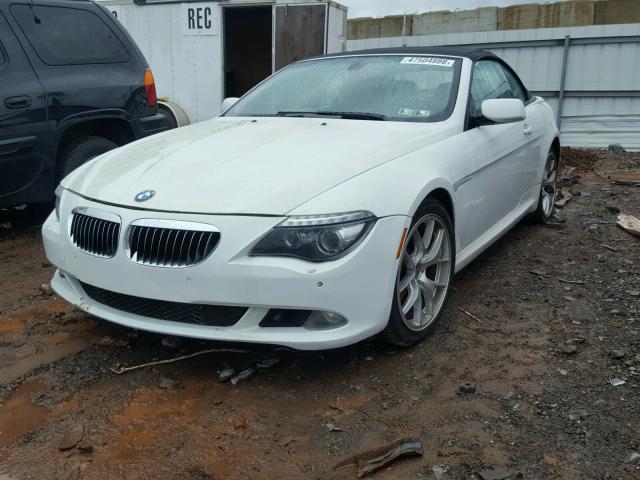 WBAEB53569CX64402 - 2009 BMW 650 I WHITE photo 2