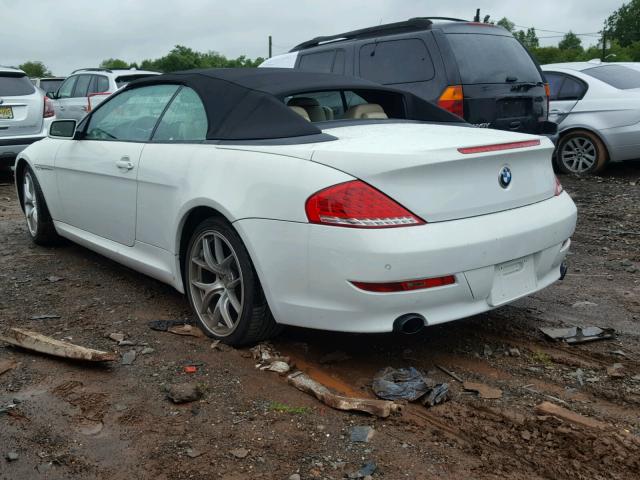 WBAEB53569CX64402 - 2009 BMW 650 I WHITE photo 3