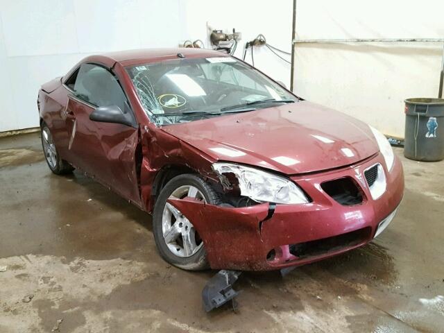 1G2ZH361X84266880 - 2008 PONTIAC G6 GT MAROON photo 1