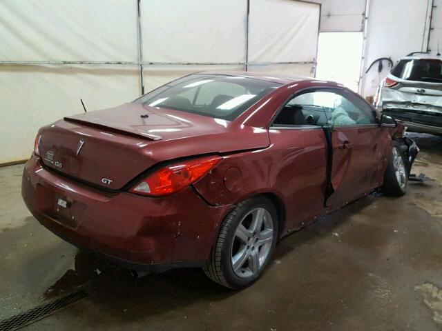 1G2ZH361X84266880 - 2008 PONTIAC G6 GT MAROON photo 4