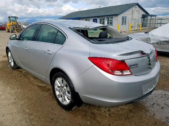 2G4GR5ER3C9174952 - 2012 BUICK REGAL SILVER photo 3