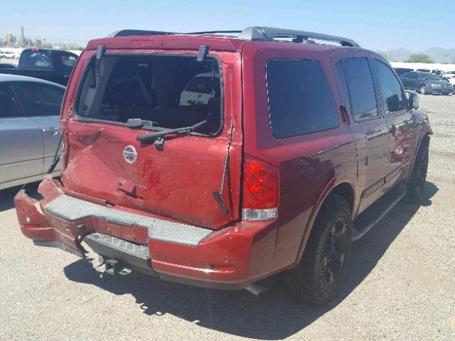 5N1AA08D78N604888 - 2008 NISSAN ARMADA SE RED photo 4