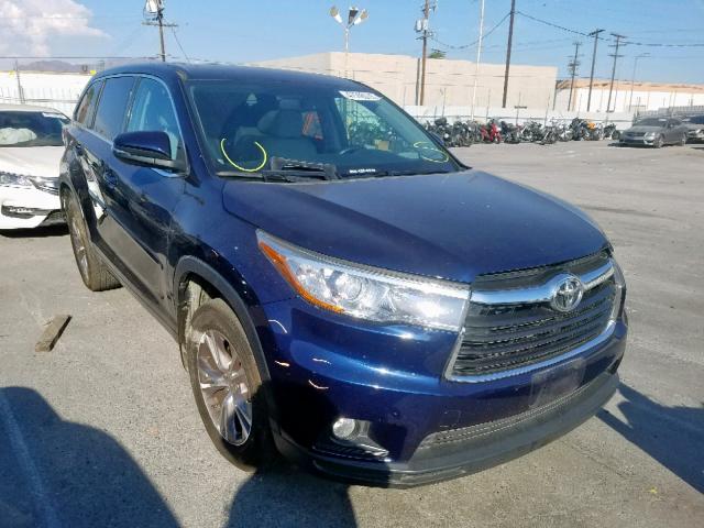 5TDKKRFHXFS071362 - 2015 TOYOTA HIGHLANDER BLUE photo 1