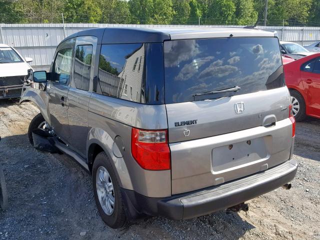 5J6YH28777L015347 - 2007 HONDA ELEMENT EX GRAY photo 3