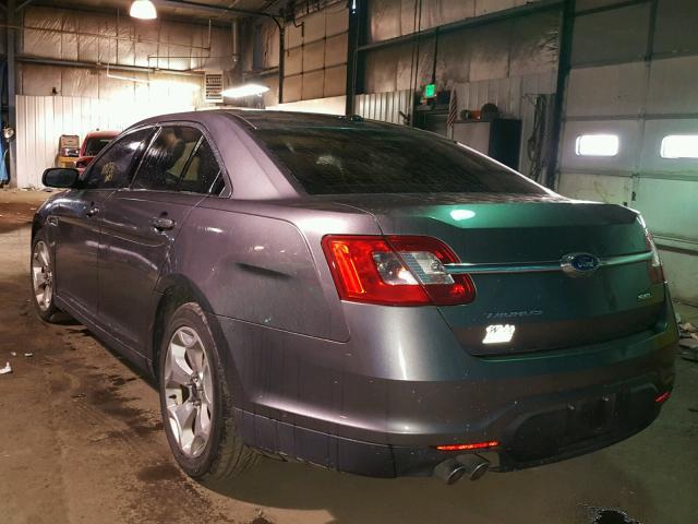 1FAHP2EW0BG184931 - 2011 FORD TAURUS SEL GRAY photo 3