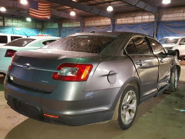 1FAHP2EW0BG184931 - 2011 FORD TAURUS SEL GRAY photo 4