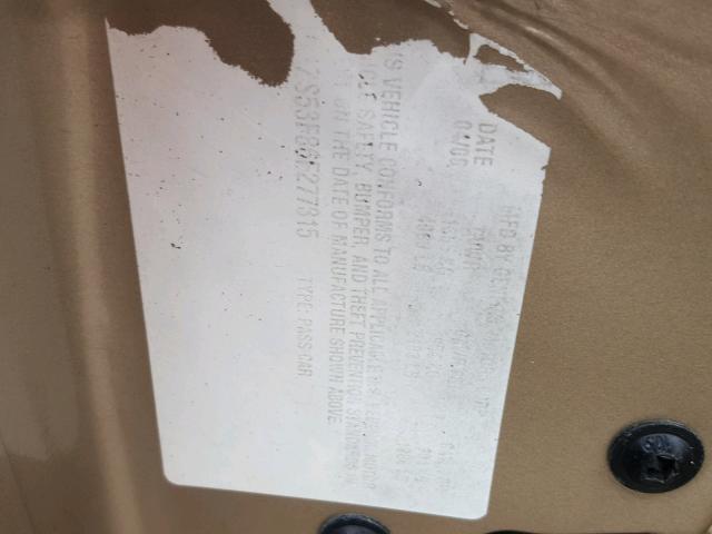 1G1ZS53F86F277315 - 2006 CHEVROLET MALIBU LS 棕色 照片 10