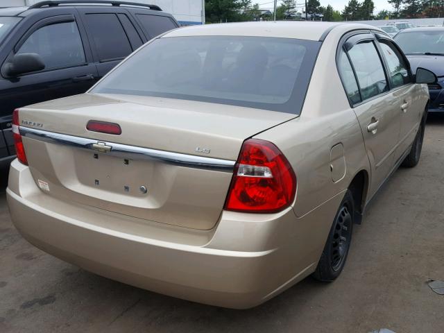 1G1ZS53F86F277315 - 2006 CHEVROLET MALIBU LS 棕色 照片 4